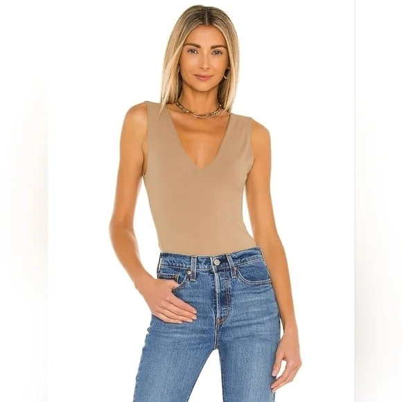 Intimately Free People Keep It Sleek Bodysuit Neutral Size M - Picture 2 of 7